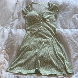 Green floral sundress